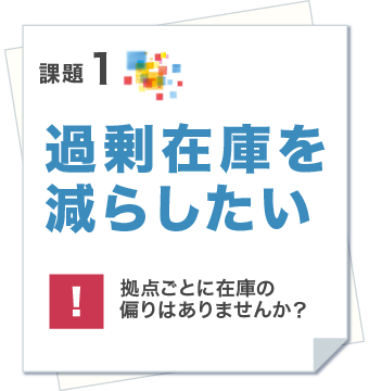 課題1.過剰在庫を減らす。